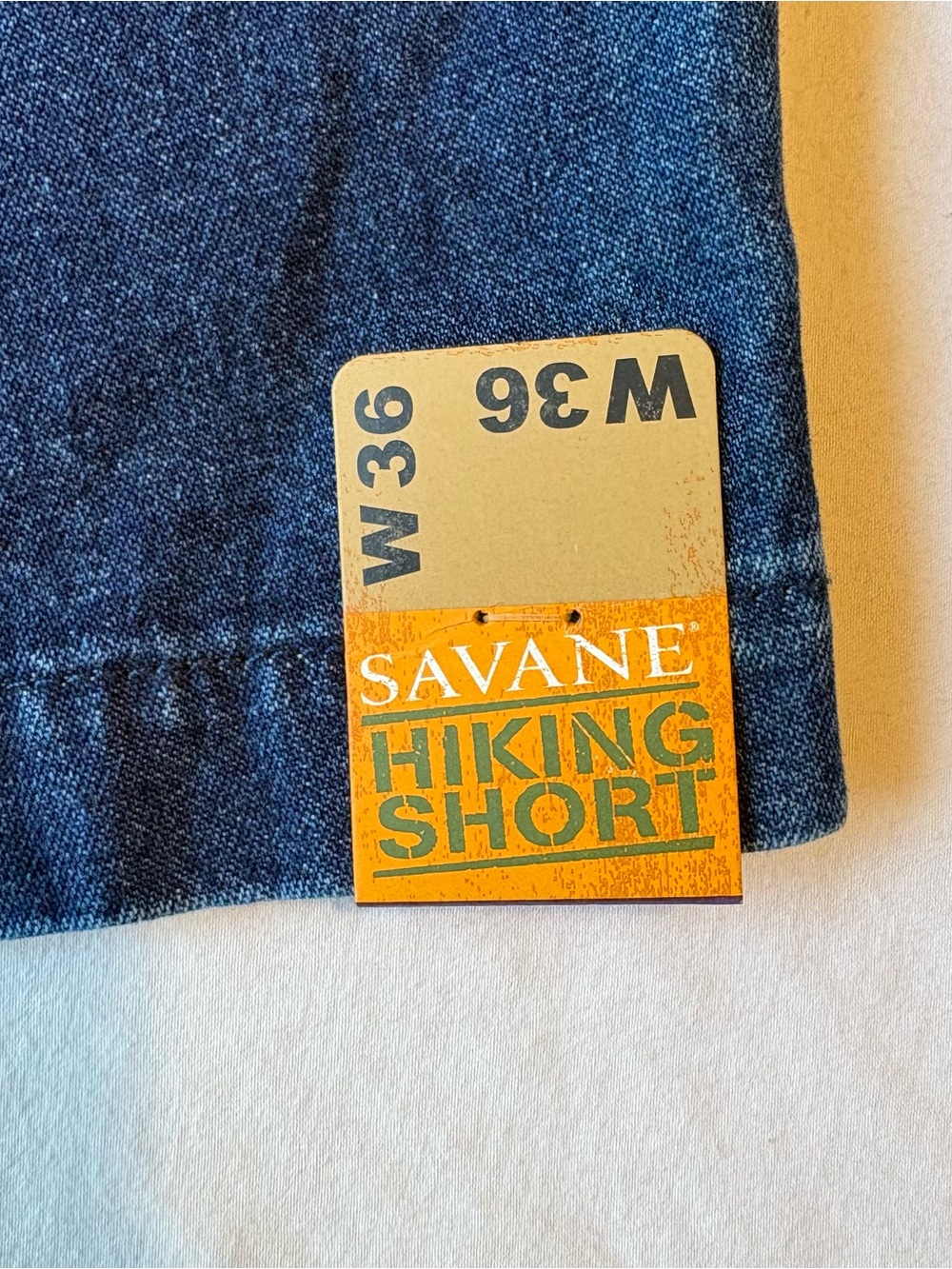 NWT Savane Men’s Hiking Denim Shorts size W36 Blue Jean Outdoor Comfort Waist - Picture 11 of 14